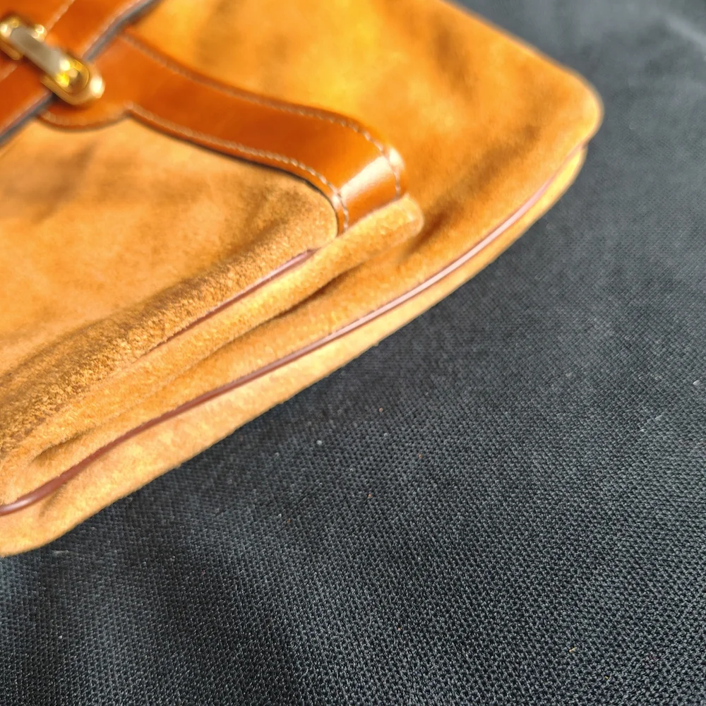 Elegant Tan Suede Men's Clutch